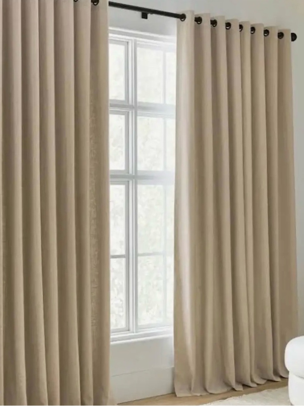 2 - Pottery Barn Emery Linen Grommet Blackout Curtain - oatmeal
50” x 84”